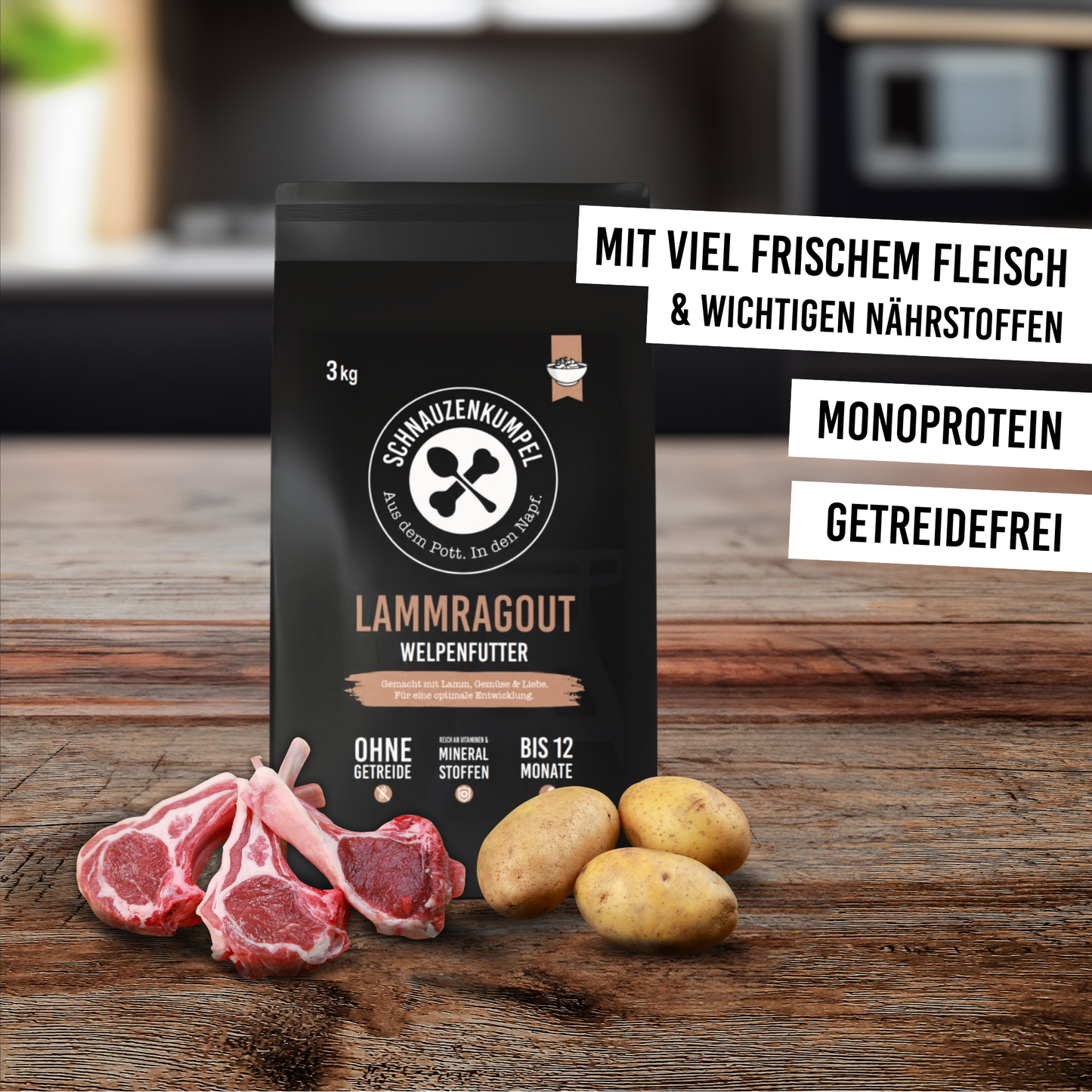 Schnauzenkumpel Lammragout Welpe