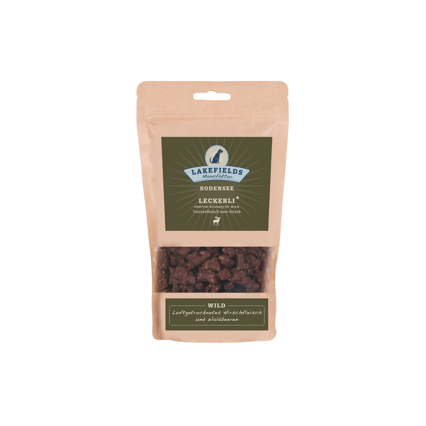 Lakefields Trockenfleisch Snack vom Hirsch