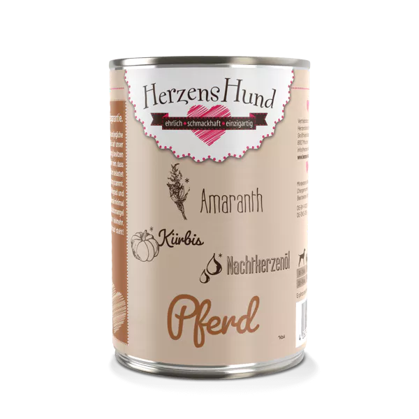 Herzenshund Pferd mit Kürbis - glutenfrei & hypoallergen -