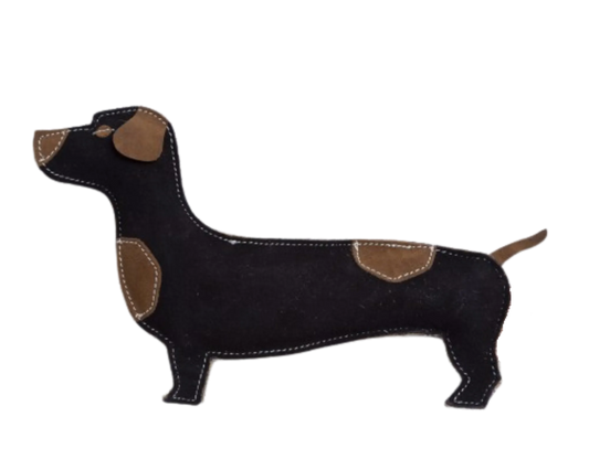 Lederspielzeug-Dackel-Hund